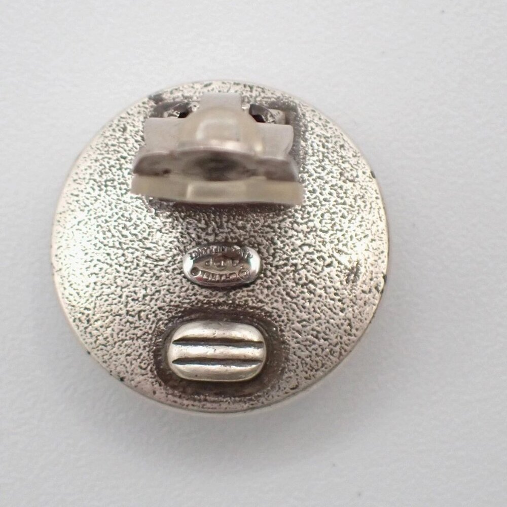 CHANEL CC Logo Round Button 99P Earrings Clip-On Clear SHW France 64RL668 - Picture 8 of 15